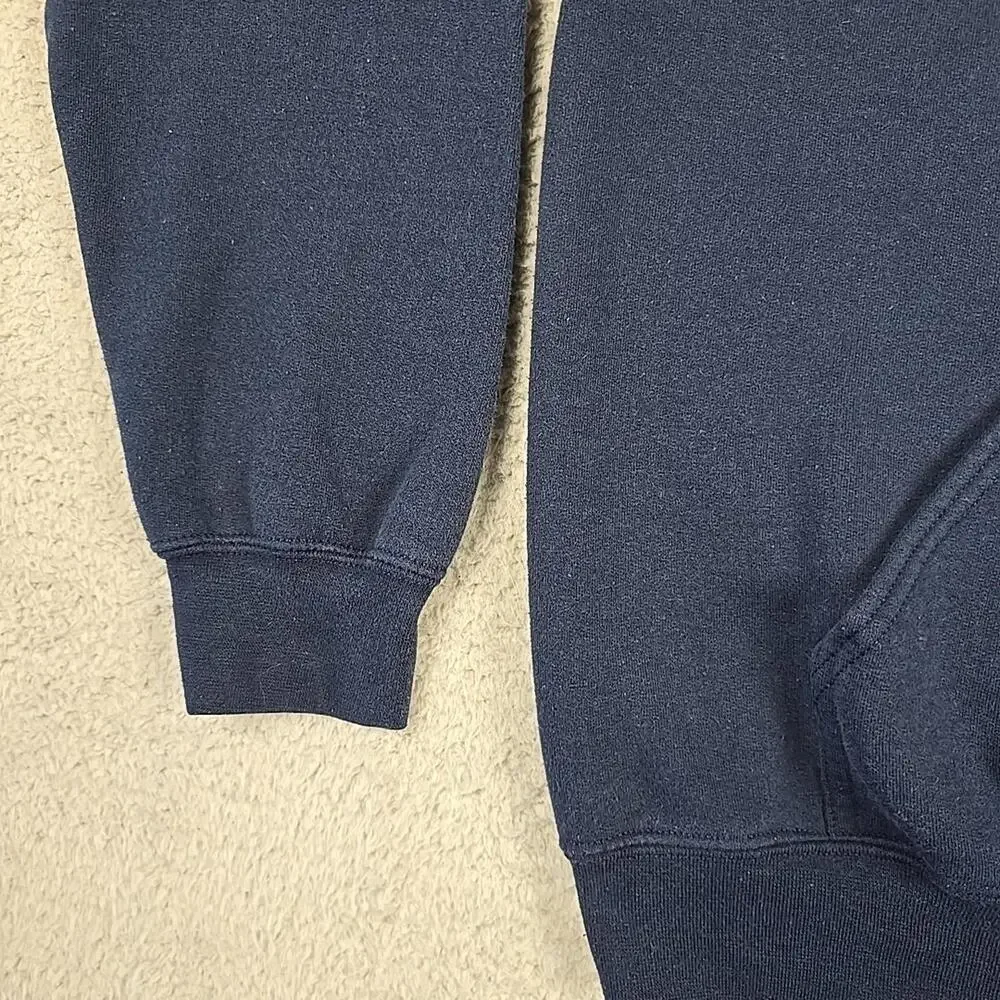 Unisex Gildan Dry Blend Hoodie 50% Poly /50% cotton Blue Medium Inderkum - Picture 5 of 9